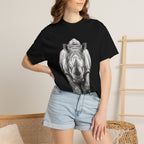 Rhino Graphic T-Shirt — Realistic Front-Facing Rhino Wildlife Tee