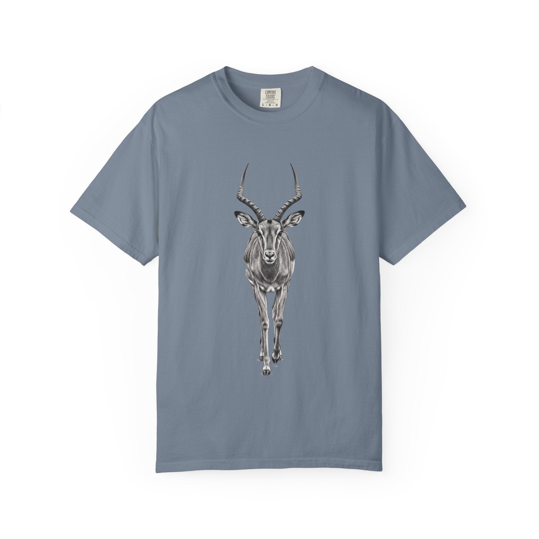 Antelope Sketch T‑Shirt — Minimal Wildlife Graphic Tee
