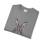 Vintage Rabbit Illustration T-Shirt — Front-Facing Hare Graphic Tee