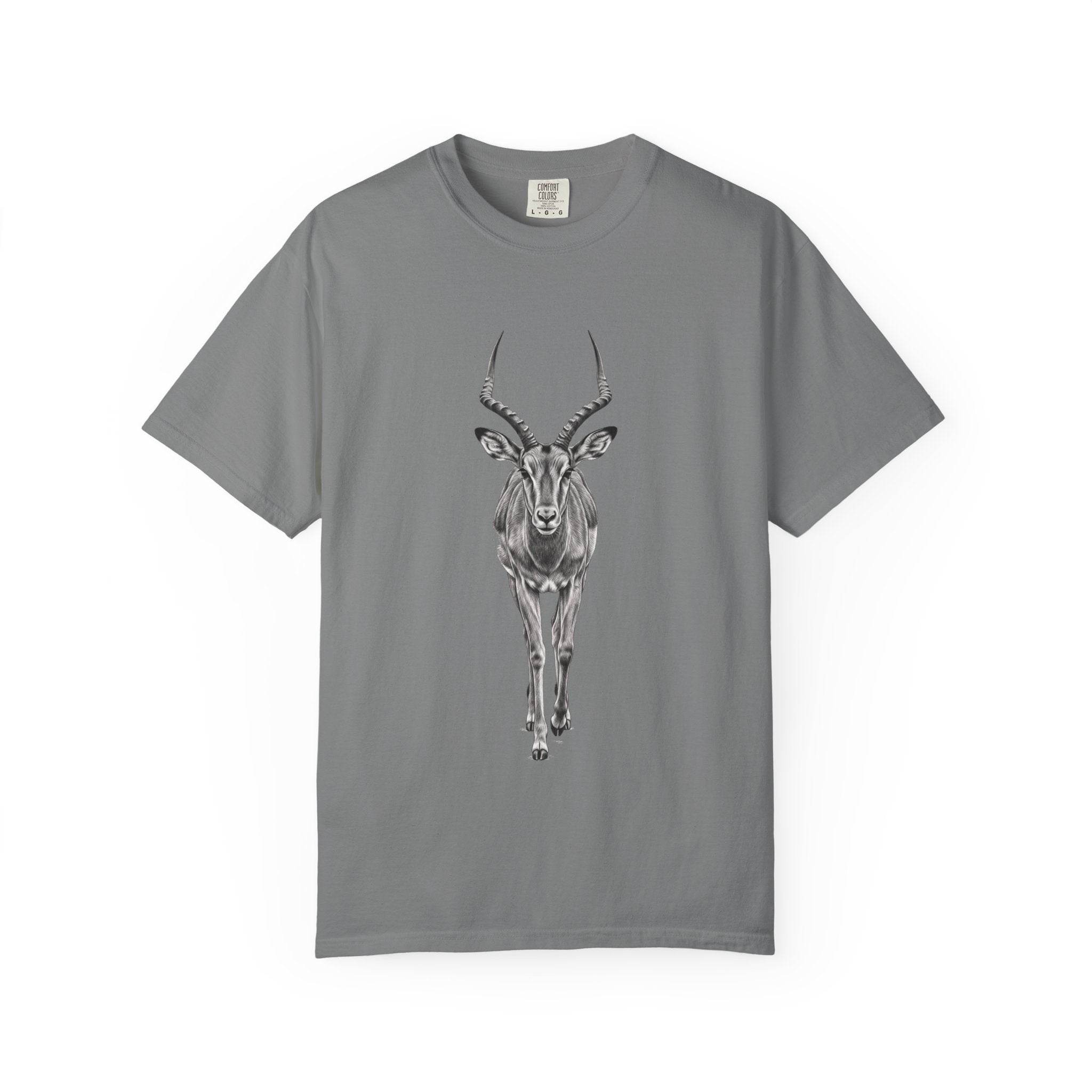 Antelope Sketch T‑Shirt — Minimal Wildlife Graphic Tee