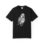 African Grey Parrot T-Shirt — Realistic Bird Illustration Shirt