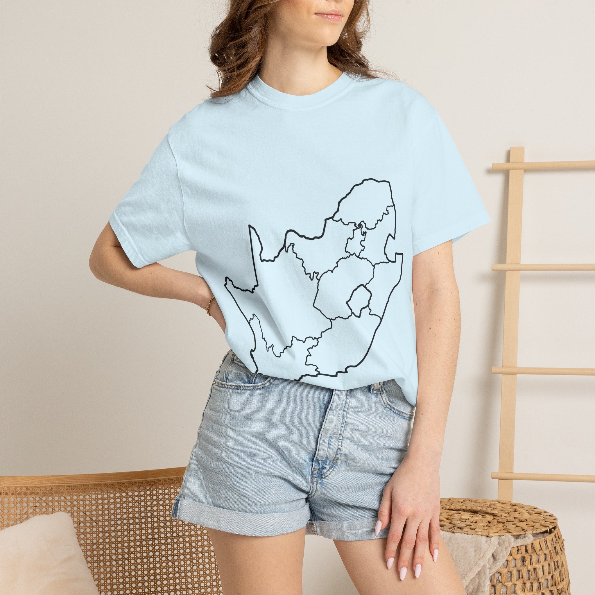 South Africa Outline Map T-Shirt – Minimalist Geography Tee
