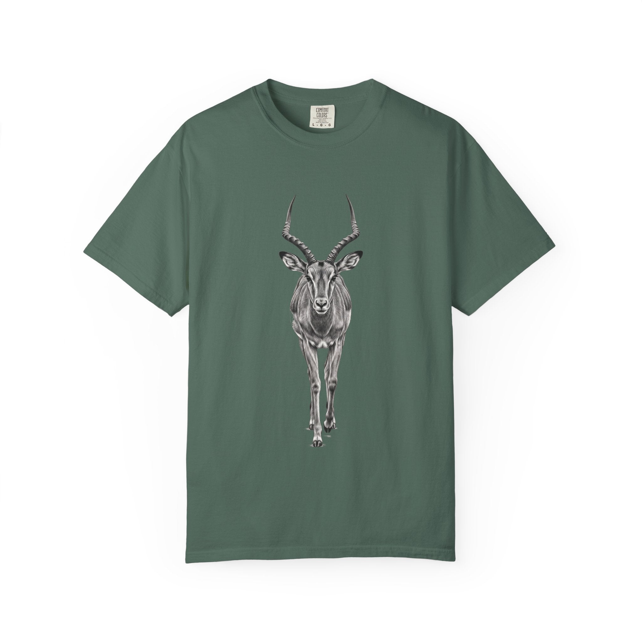 Antelope Sketch T‑Shirt — Minimal Wildlife Graphic Tee