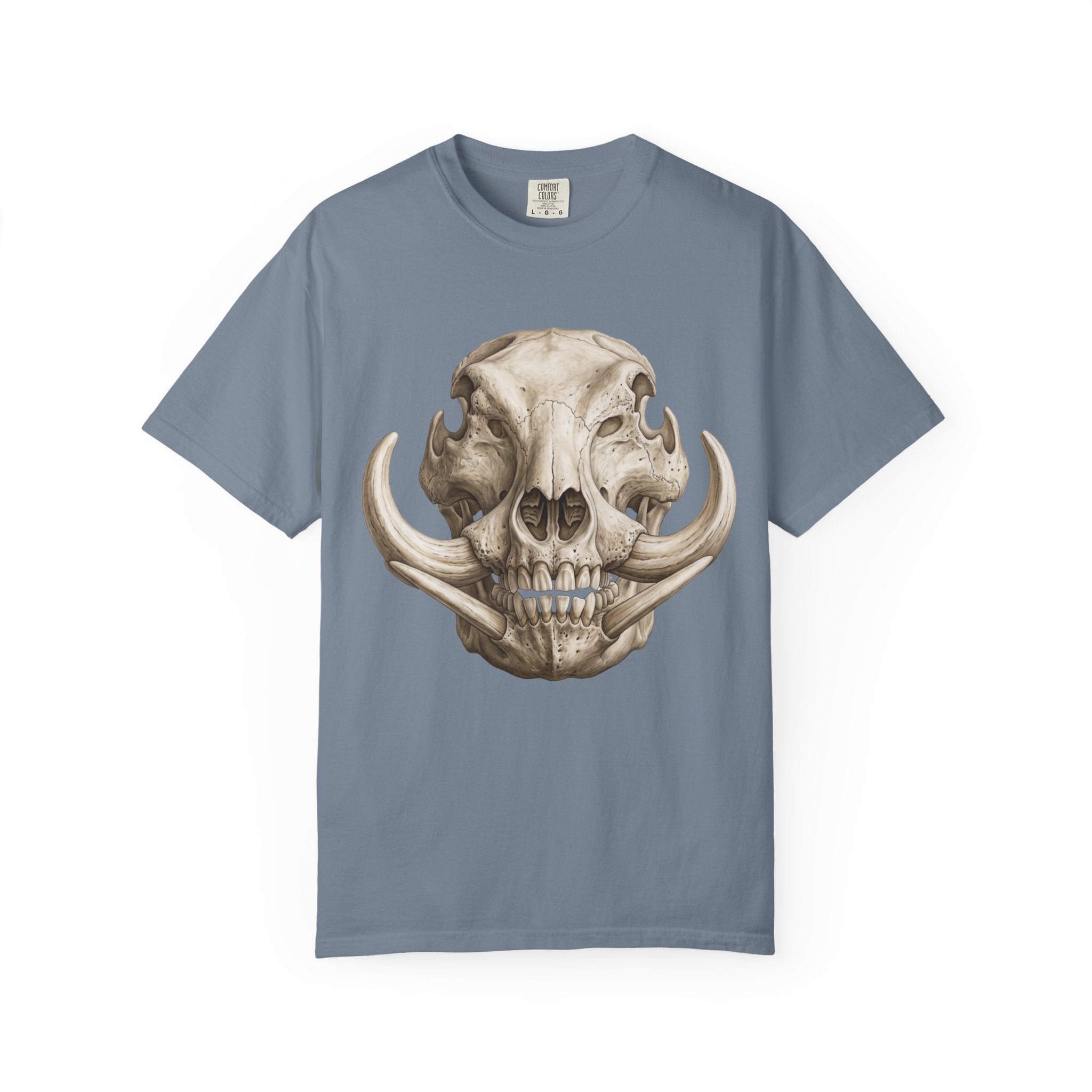 Boar Skull Graphic T-Shirt — Gothic Animal Skull Tee for Men & Women