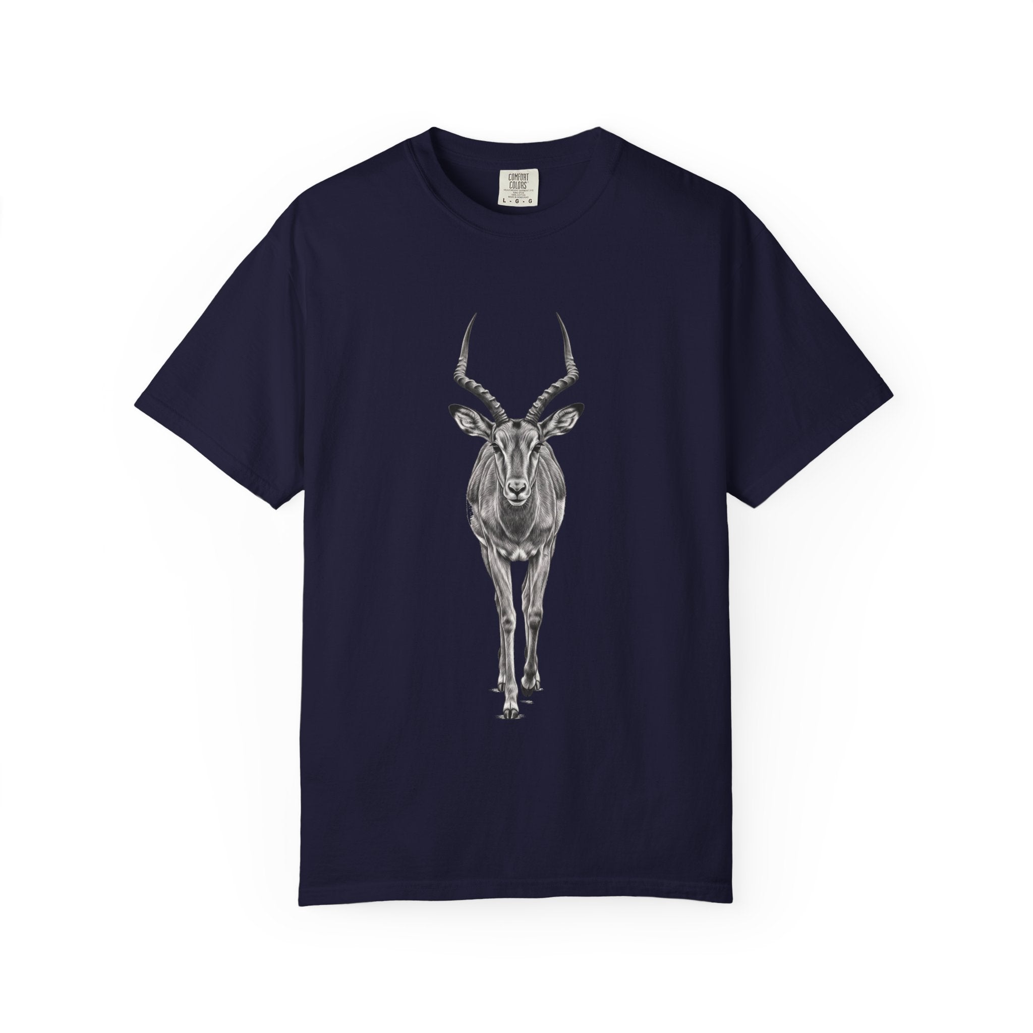 Antelope Sketch T‑Shirt — Minimal Wildlife Graphic Tee