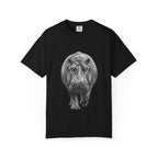 Hippo Front-Print T-Shirt — Realistic Hippo Graphic Tee