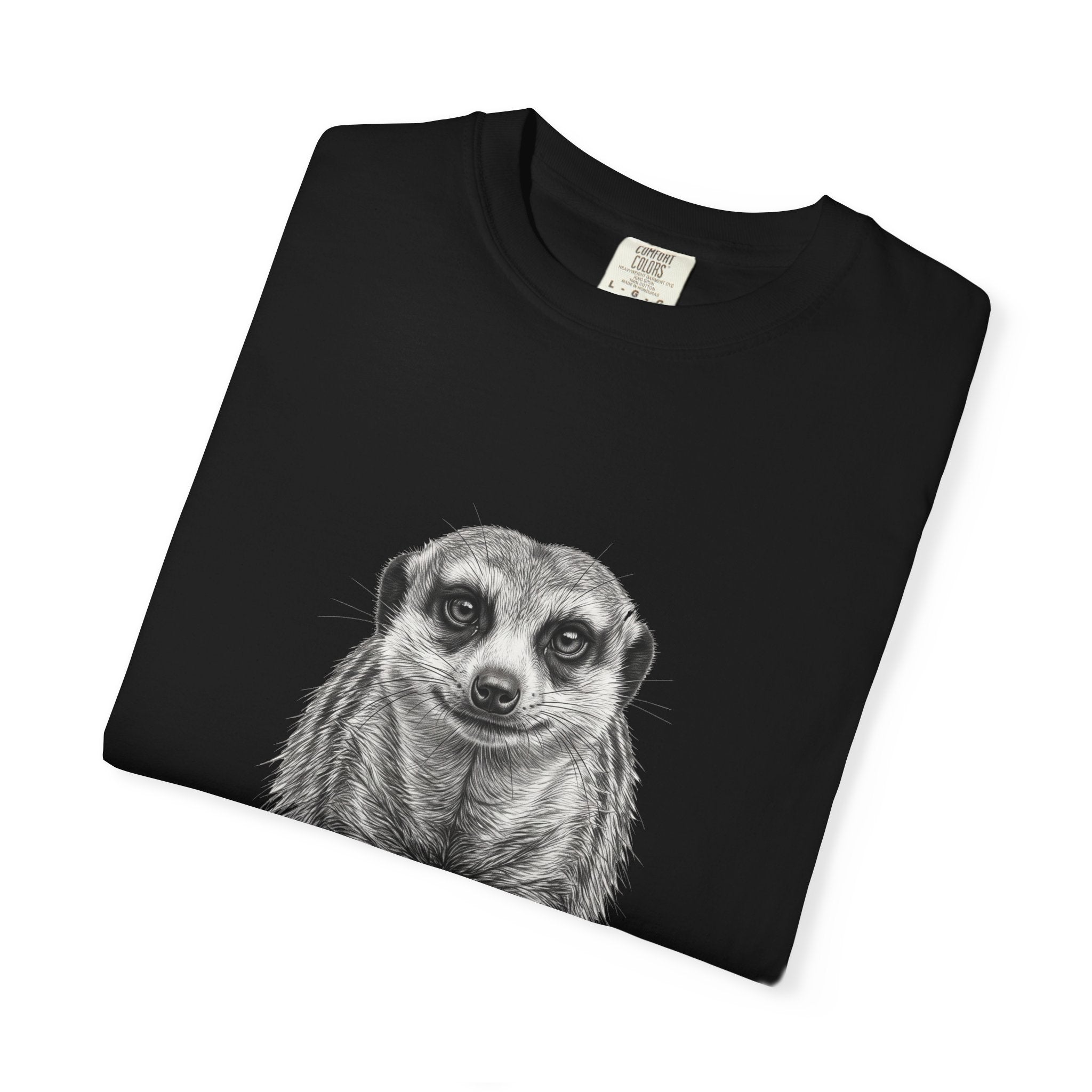 Meerkat Sketch T‑Shirt — Realistic Wildlife Illustration Tee