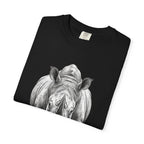 Rhino Graphic T-Shirt — Realistic Front-Facing Rhino Wildlife Tee