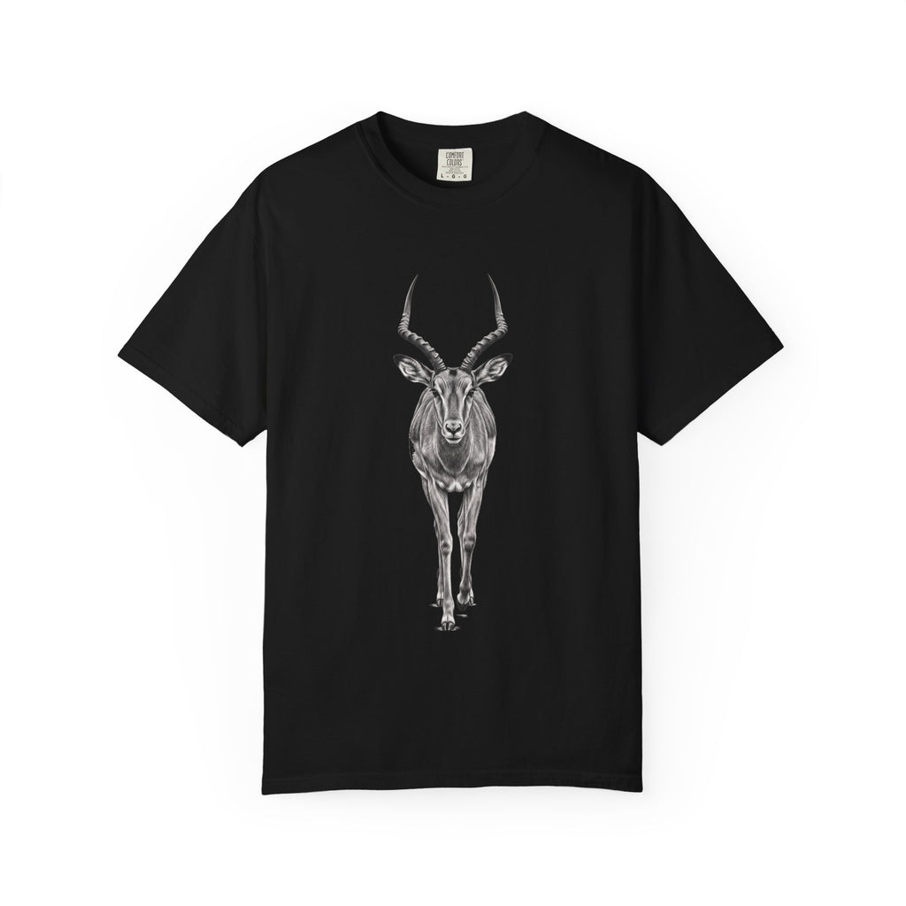 Antelope Sketch T‑Shirt — Minimal Wildlife Graphic Tee