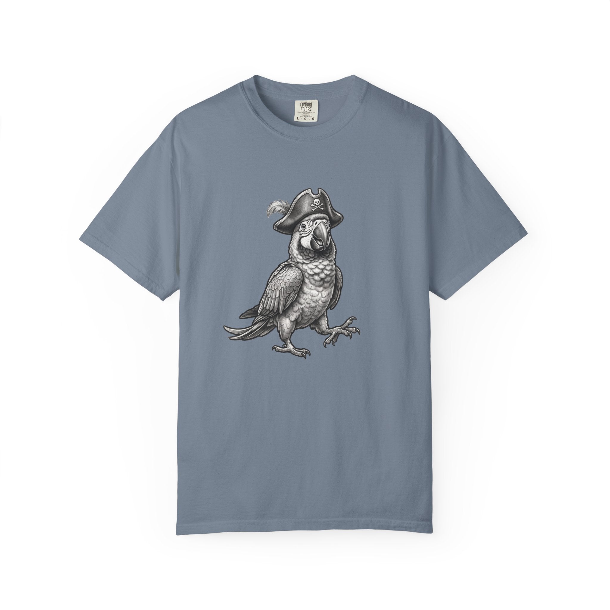 Pirate Parrot T‑Shirt — Vintage Illustration Tee for Bird Lovers & Nautical Fans