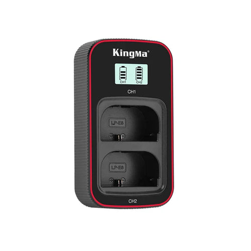 kingma lcd dual lp-e6 charger