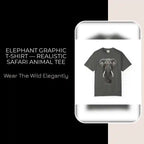 Elephant Graphic T-Shirt &mdash; Realistic Safari Animal Tee by@Outfy
