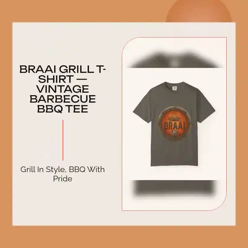 Braai Grill T-Shirt &mdash; Vintage Barbecue BBQ Tee by@Outfy