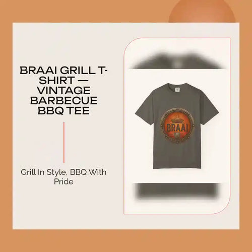 Braai Grill T-Shirt &mdash; Vintage Barbecue BBQ Tee by@Outfy